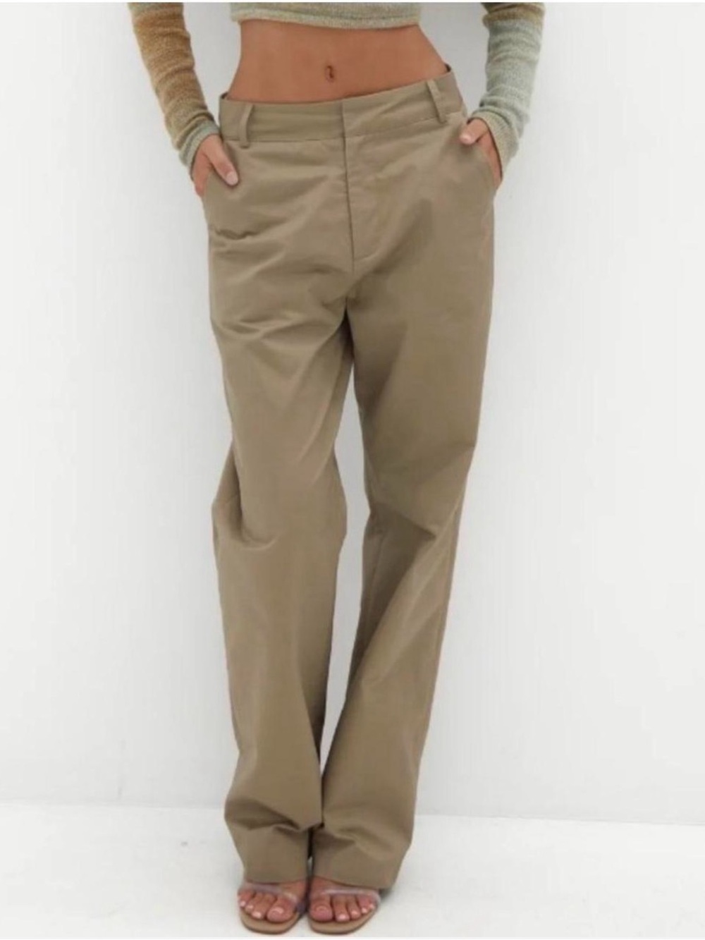 Style Addict Anderson Trouser in Sand Size Small